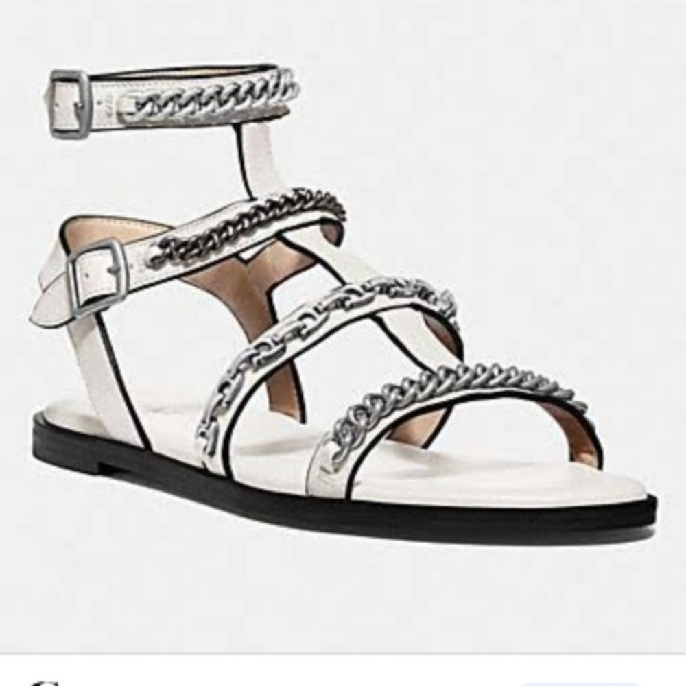 Coach Snakeskin detailed Chain Gladiator shoes - Picture 4 of 5